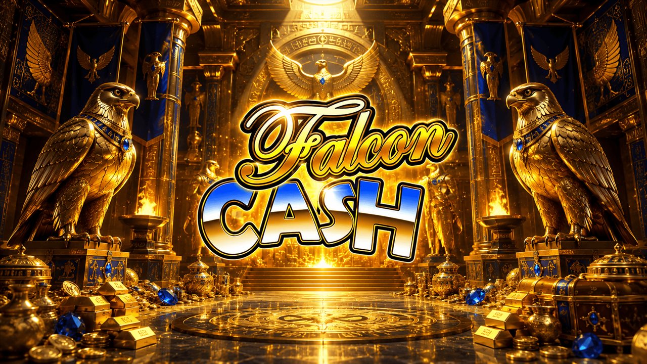 Ronda de bonus de Falcon Cash con s&iacute;mbolos de valor bloqueados y los niveles de jackpot arriba